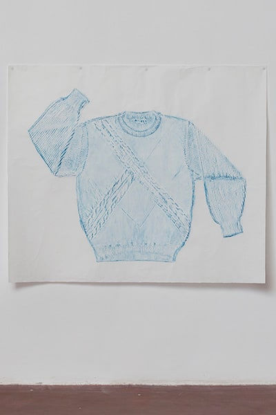 Jennifer Bornstein, Sweater with Leather trim, 2016