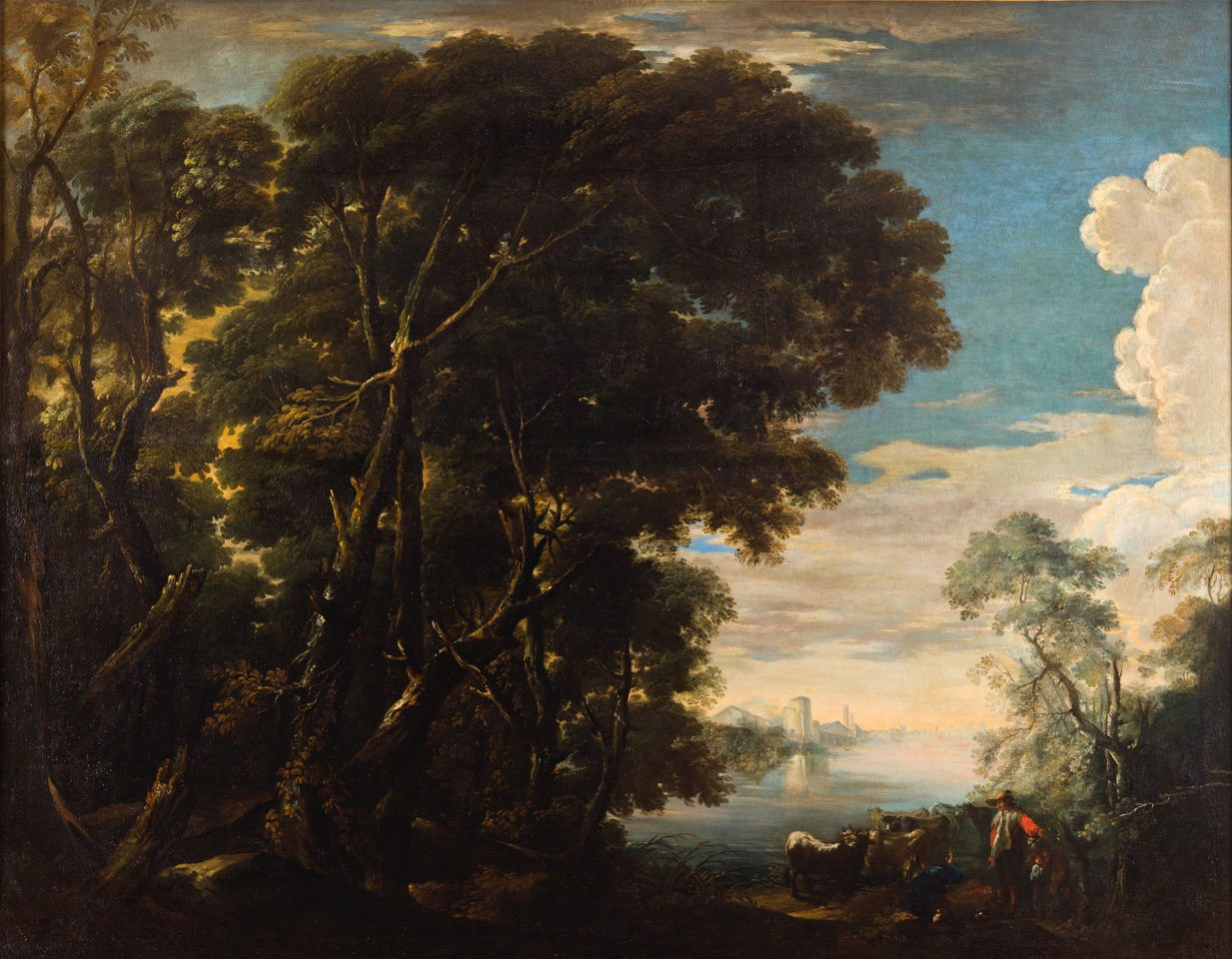 Salvator Rosa, Landscapes, a pair