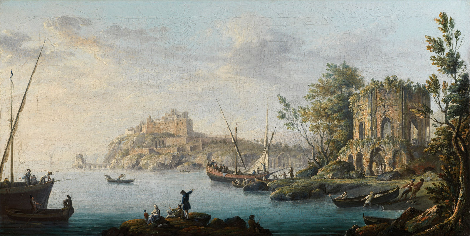 Carlo Bonavia and Jacopo Fabris, View of Baia with the Temple of Diana / View of Baia with the Temple of Venus