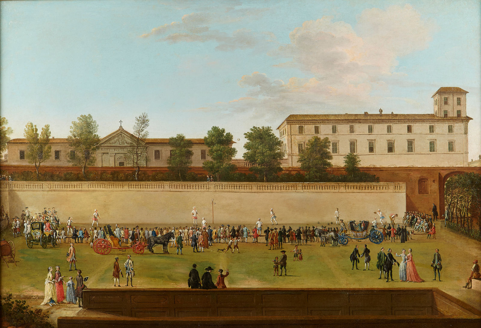 Antonio Joli, Game of the Pallamaglio at Palazzo Barberini