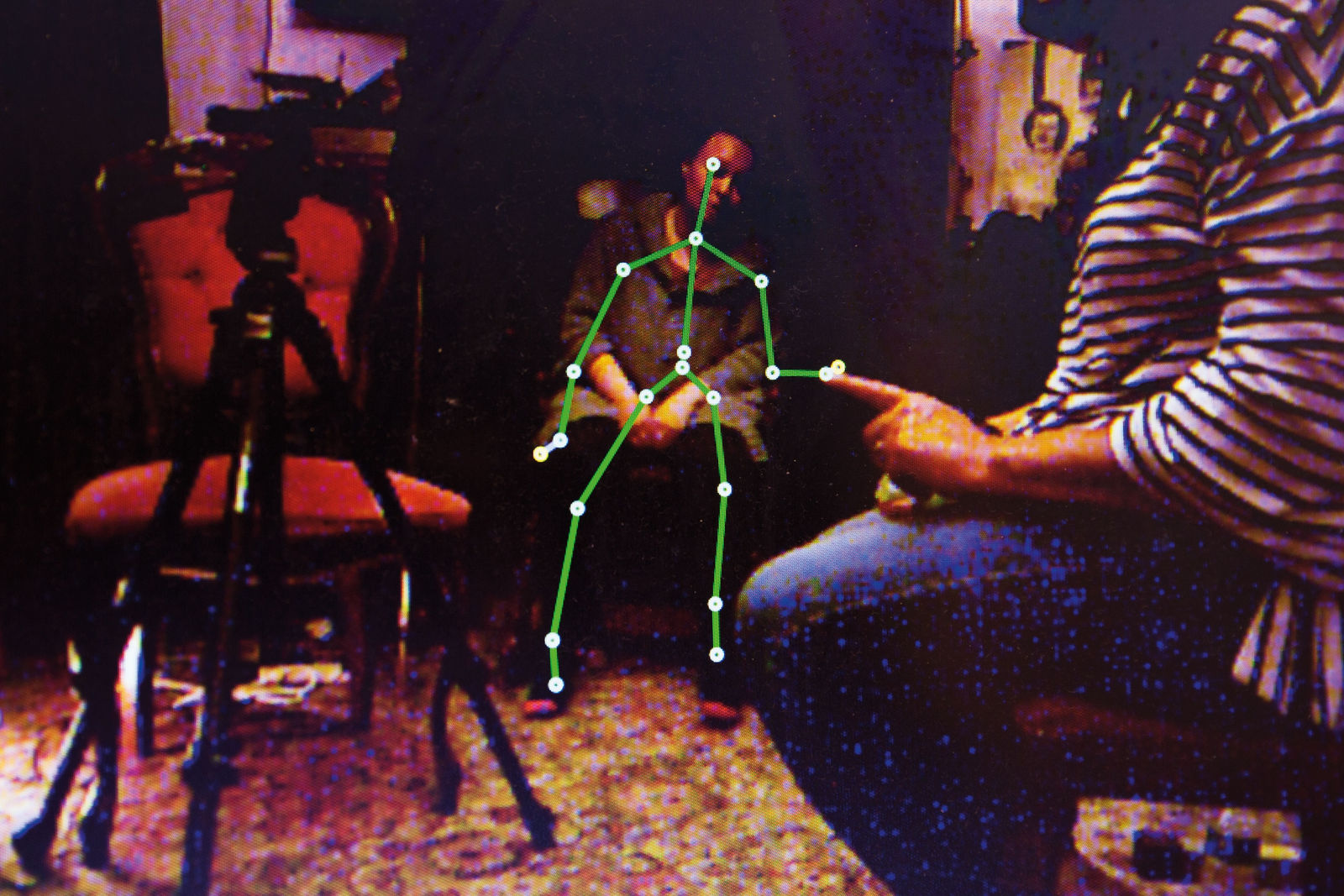 Shannon Taggart, Instrumental transcommunication experiment —Sylvia Howarth using the Xbox Kinect camera for spirit communication, UK, 2018