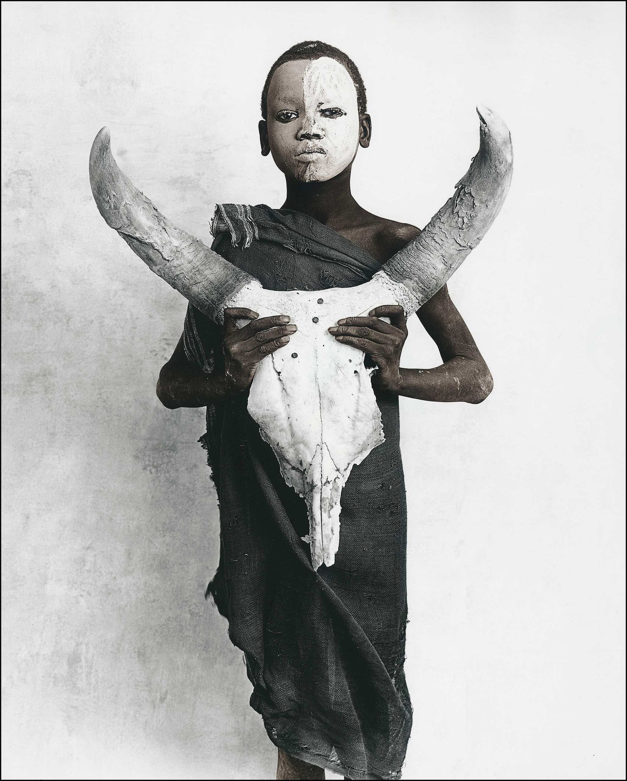 Jan C. Schlegel, Barburle with Skull, Suri Tribe, Ethiopia, 2017
