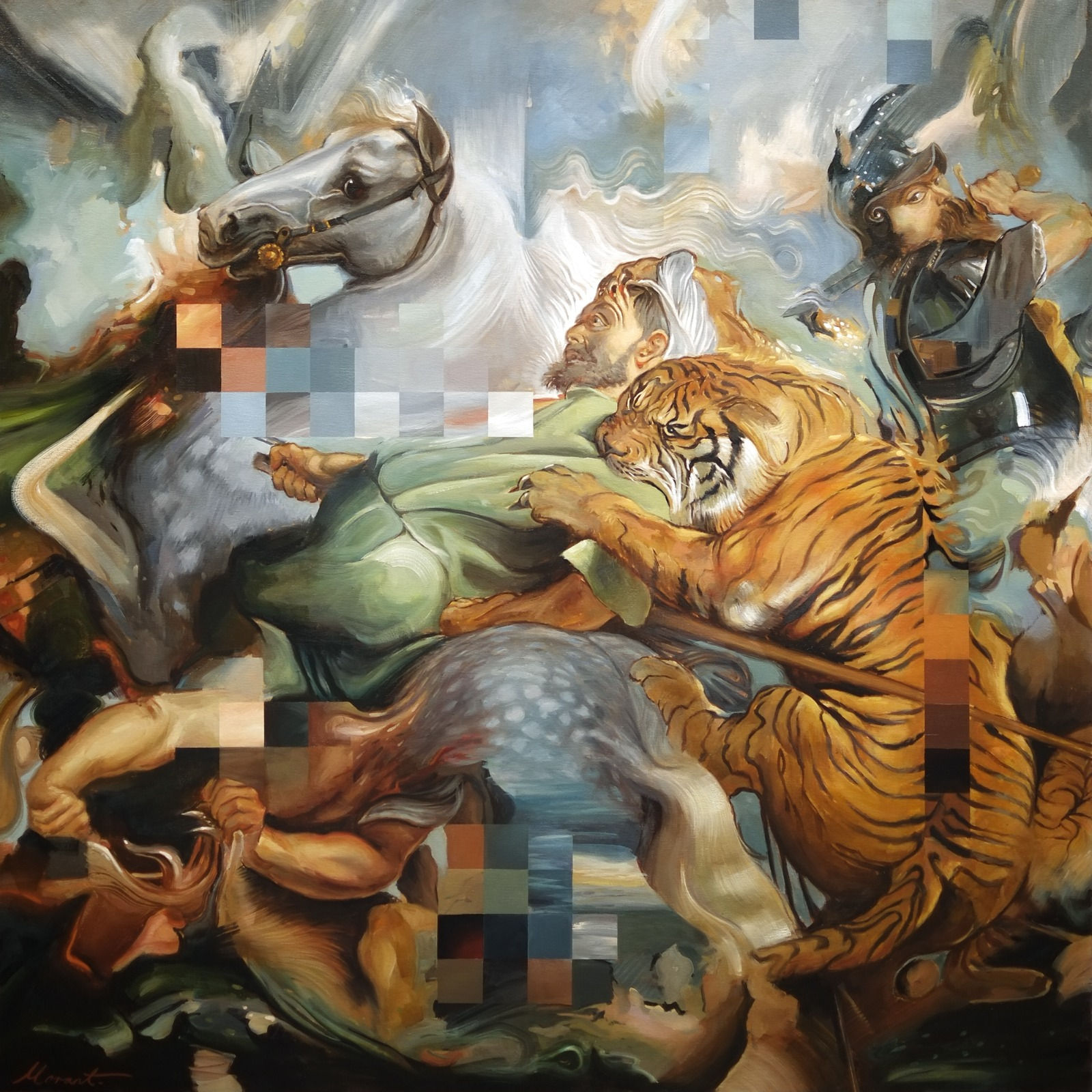 Johnny Morant, The Tiger Hunt after Rubens