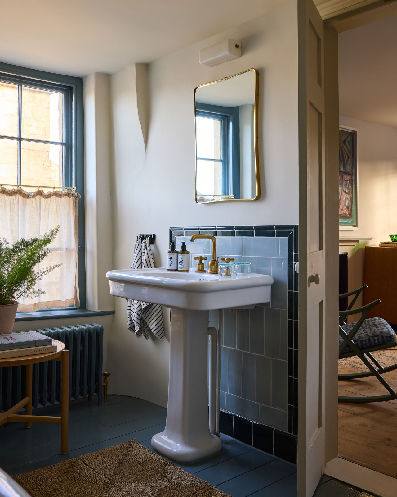 Italian, Brass edged mirror