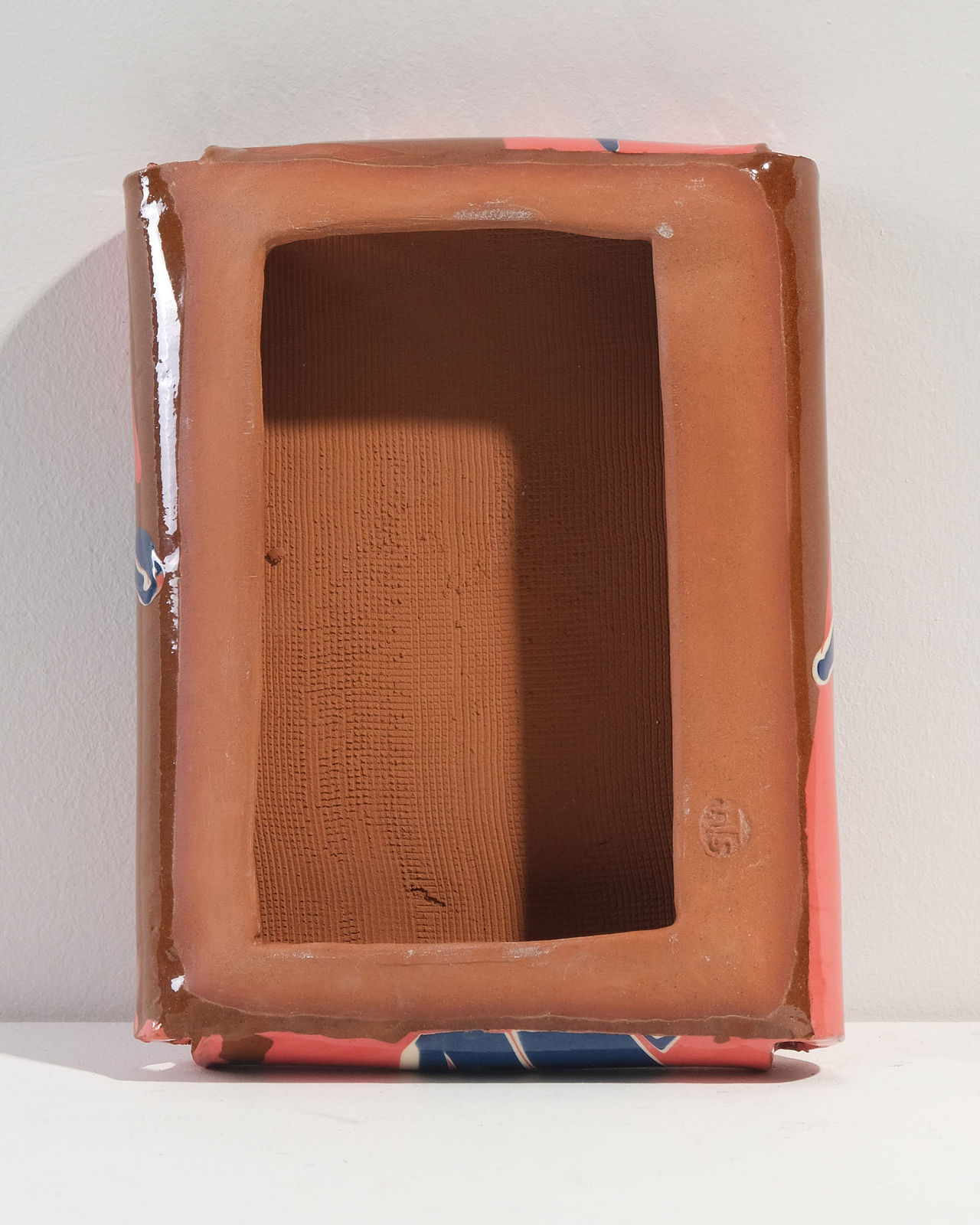 Nicola Tassie, Slip Pillow - Blue on white on red