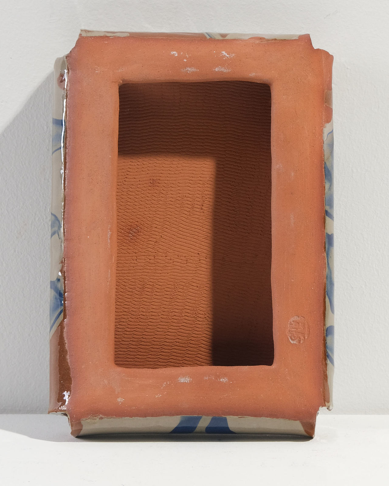 Nicola Tassie, Slip Pillow - Grey on dark blue on light grey