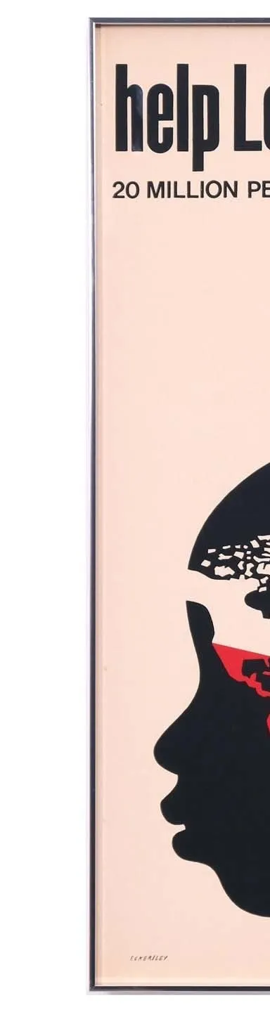 Tom Eckersley, 'Help Lepra' Poster, c.1980s