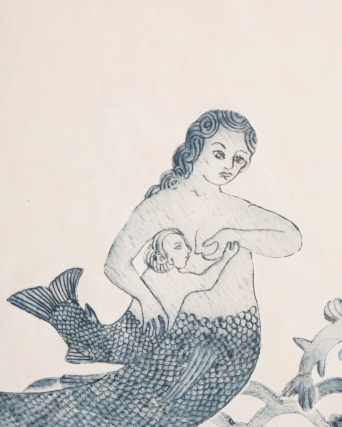 Lauren Drescher, Mermaid and Merchild with Ring of Fish