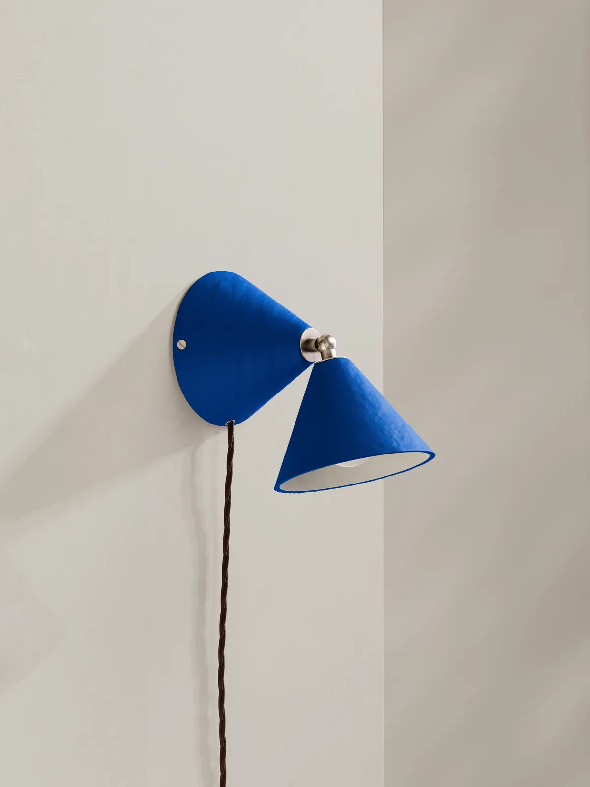 Palefire Studio x 8 Holland Street, Rotor Plug-in Wall Light in Azure