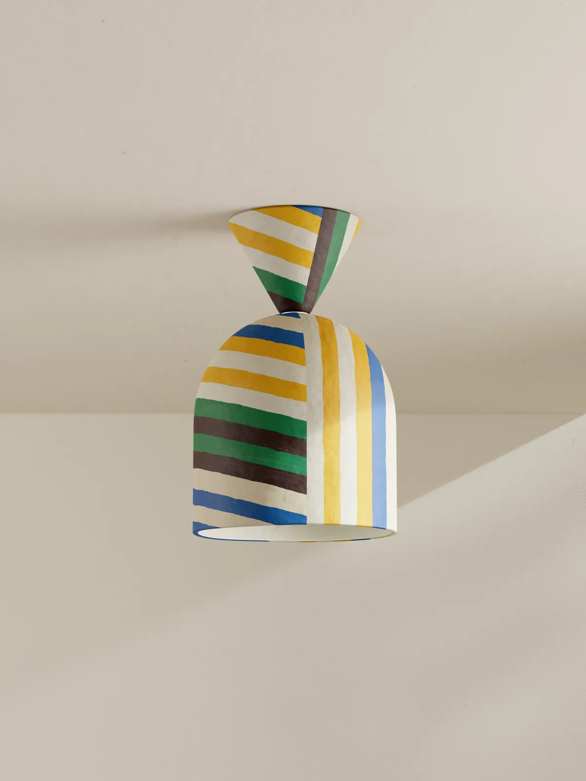 Palefire Studio x 8 Holland Street, Bell Flush Pendant Mount Light in Bonbon