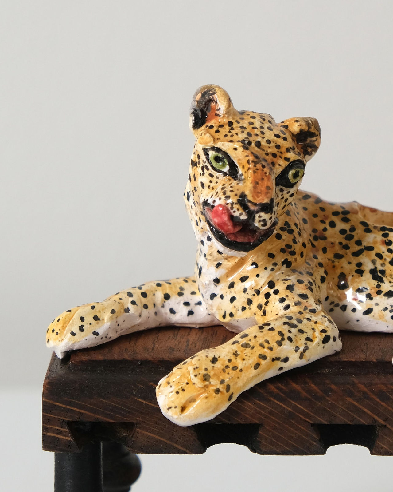 Amata Benedict, Little Leopard Lounging Candlestick