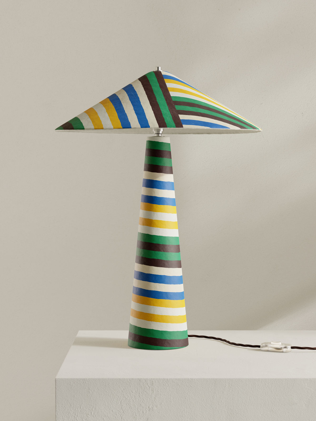 Palefire Studio x 8 Holland Street, Parasol Table Lamp in Stripes