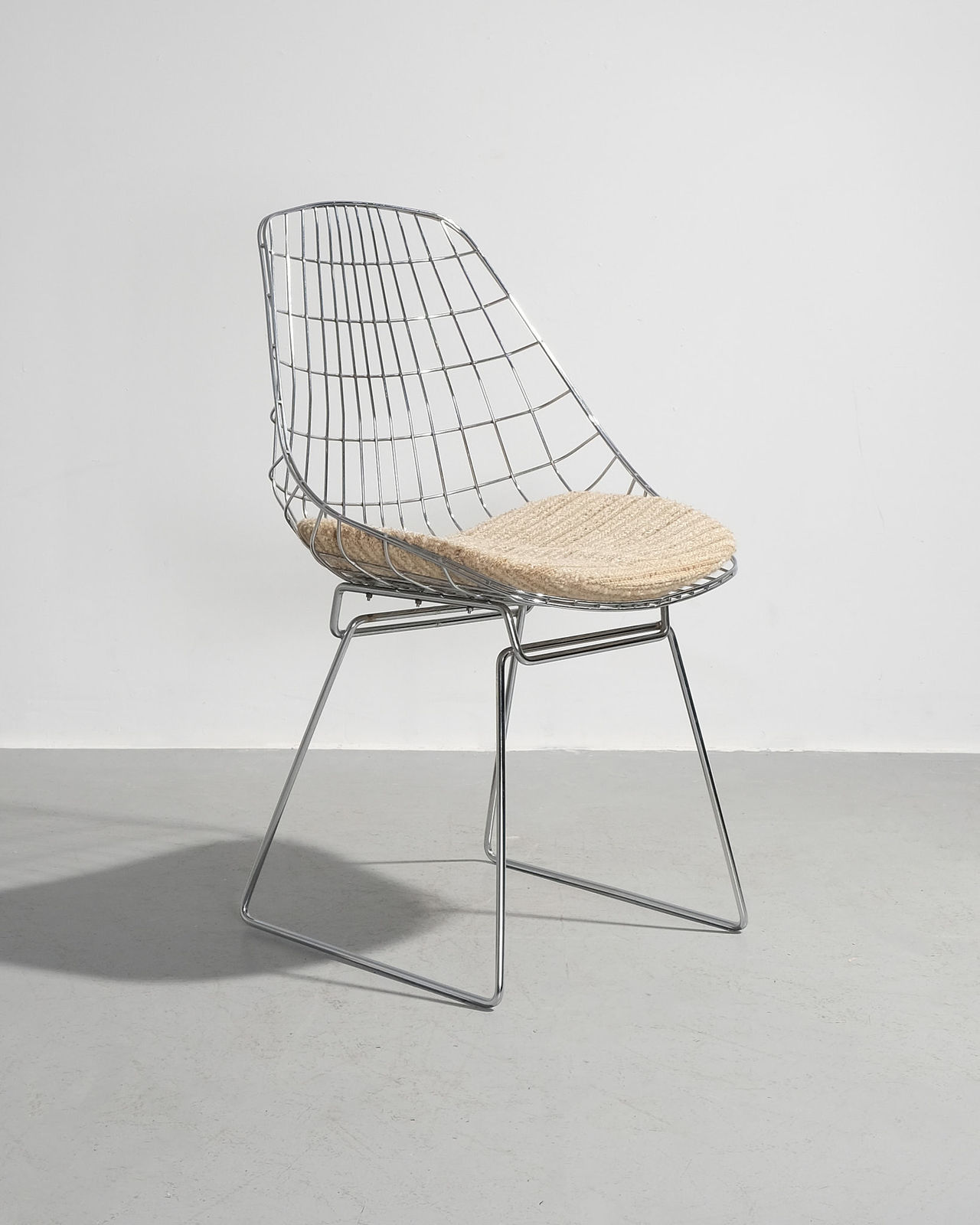 Cees Braakman, Set of Six Model SM05 Wire Dining Chairs