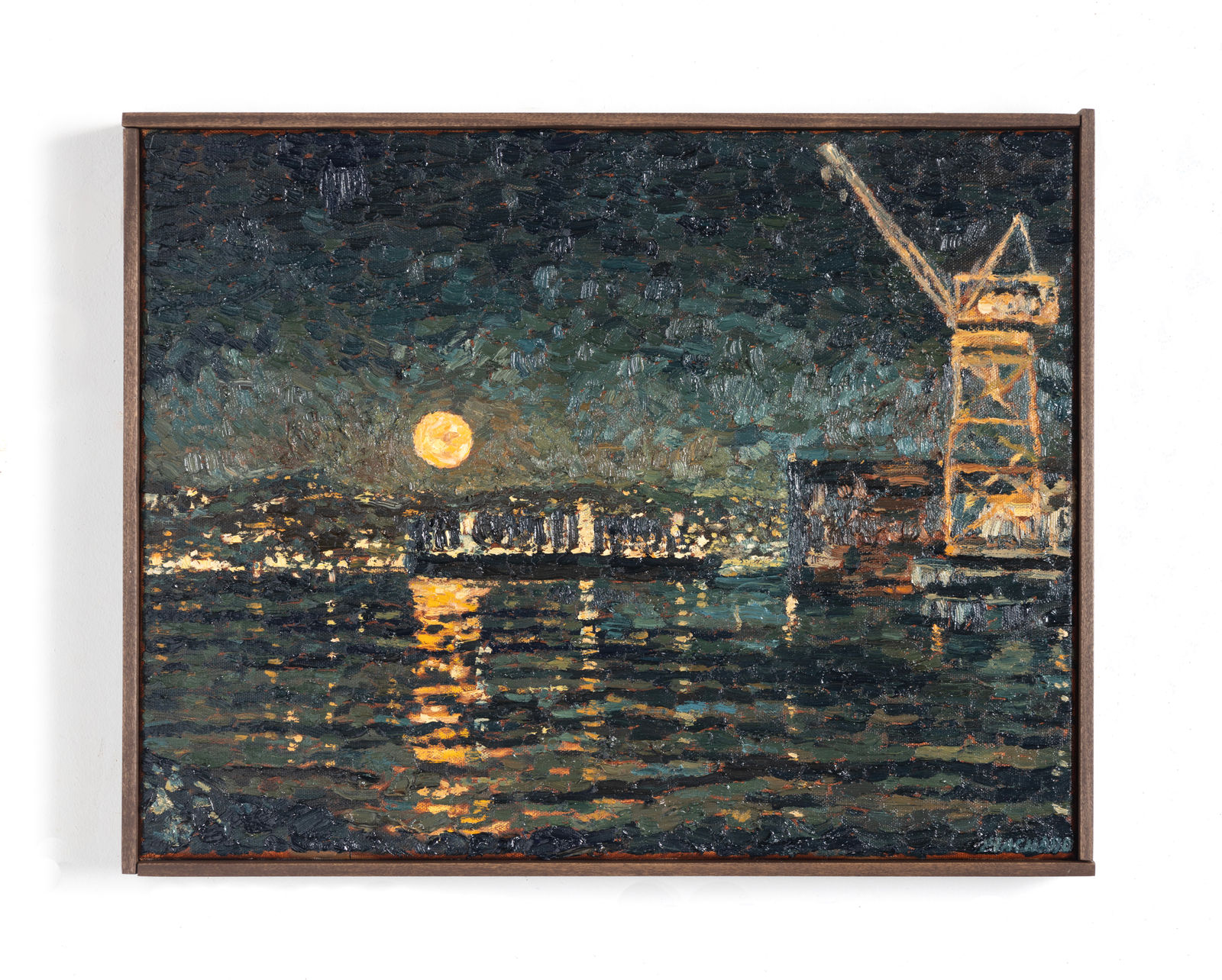 Martin Machado, Full Moon-Rise Jan 2025 Crane Cove , 2025