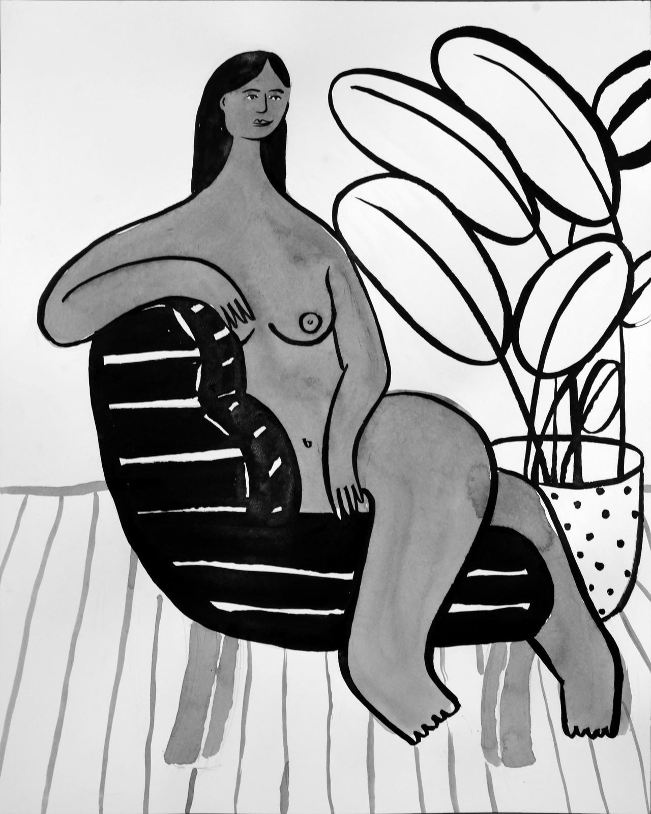 Carissa Potter, Nude in Chair , 2020