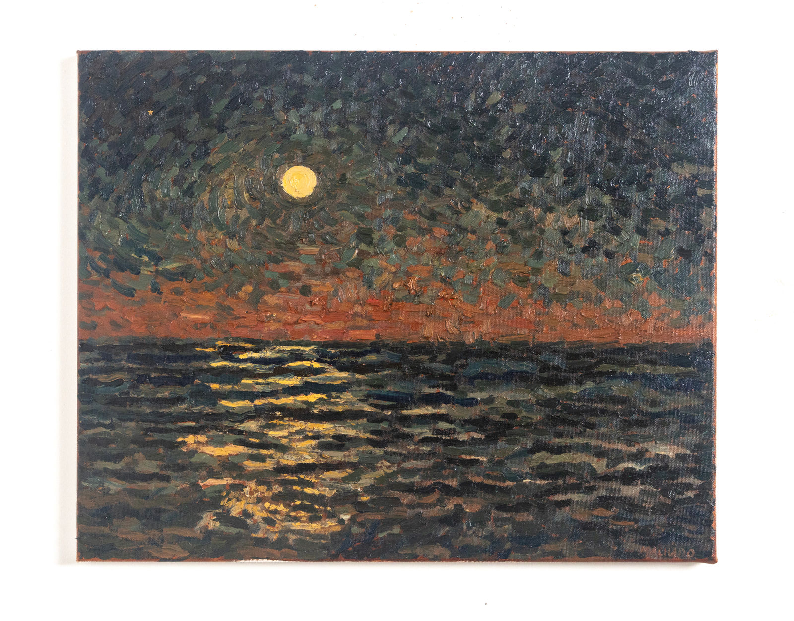 Martin Machado, Full Moon Plein Air May 2024 Ocean Beach, 2024