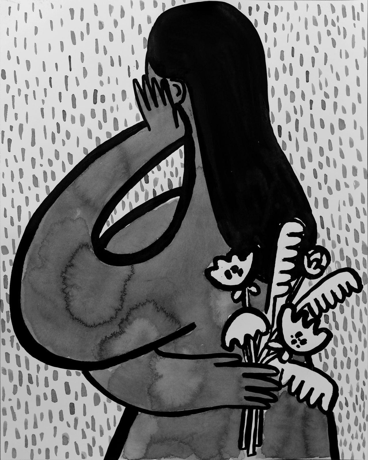 Carissa Potter, Flowers Behind Back , 2020