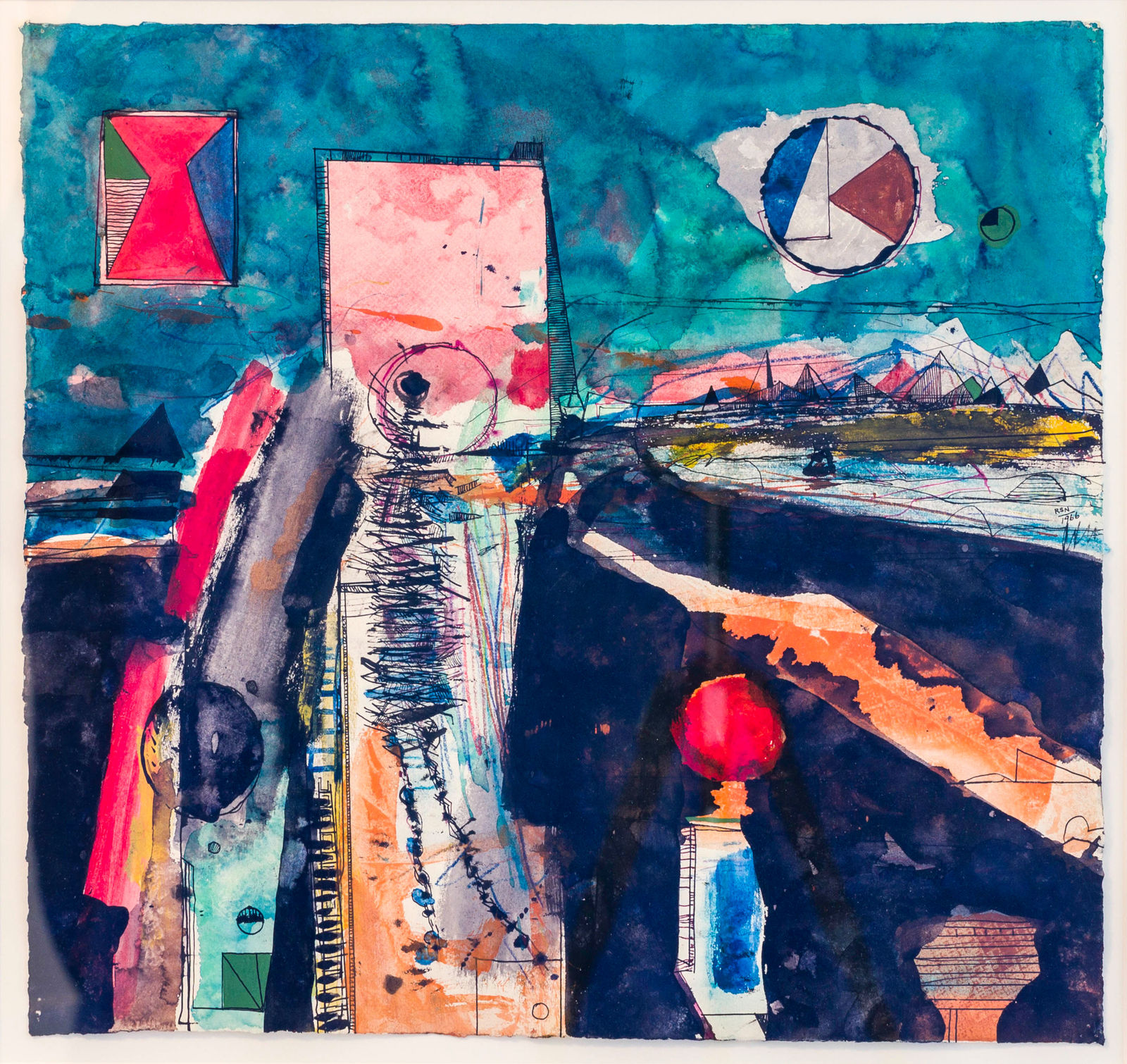 Robert S. Neuman, Figure in a Landscape, 1966