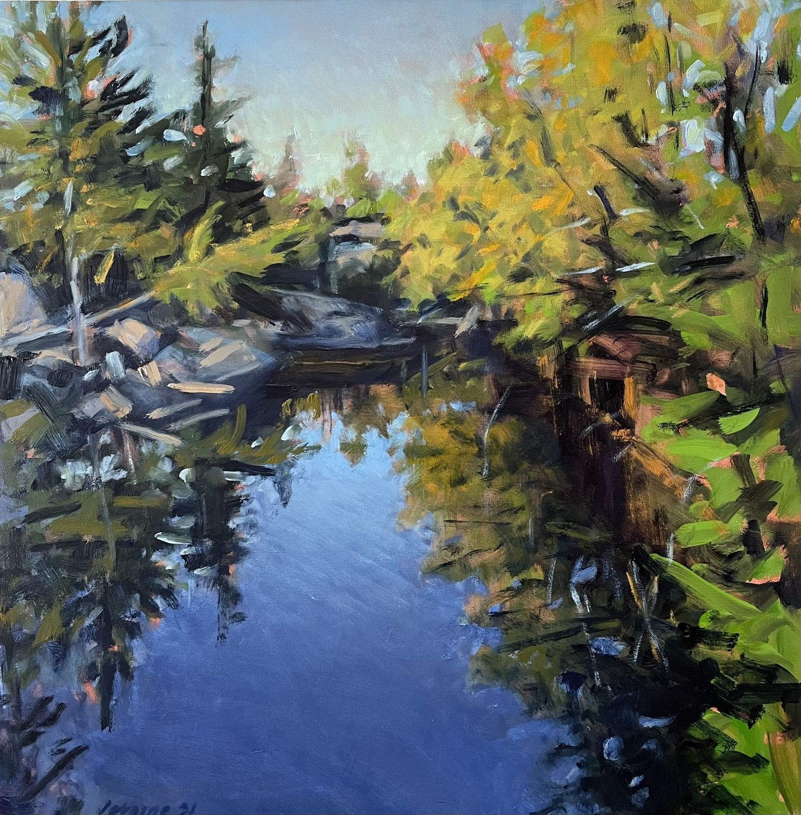 Nina Jerome, Blue Pool on Autumn