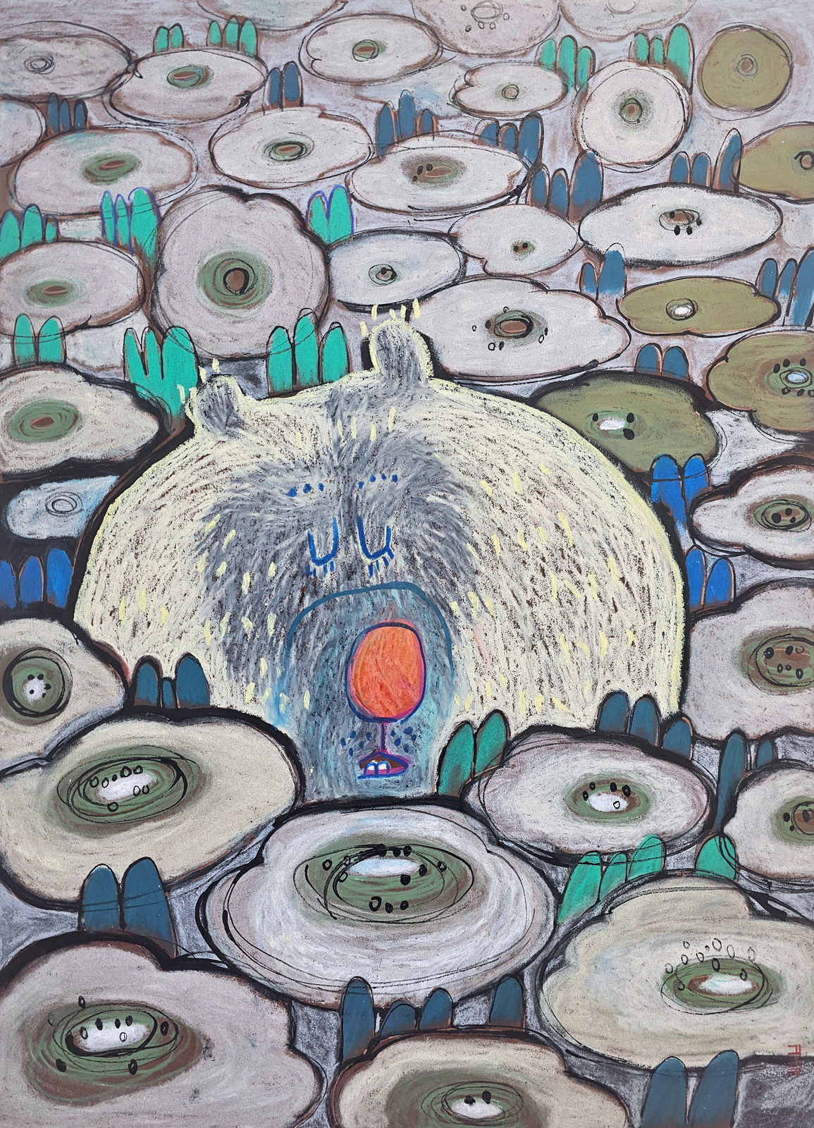 Kim Pearl 김펄, 하얀 꽃밭에서, 2024