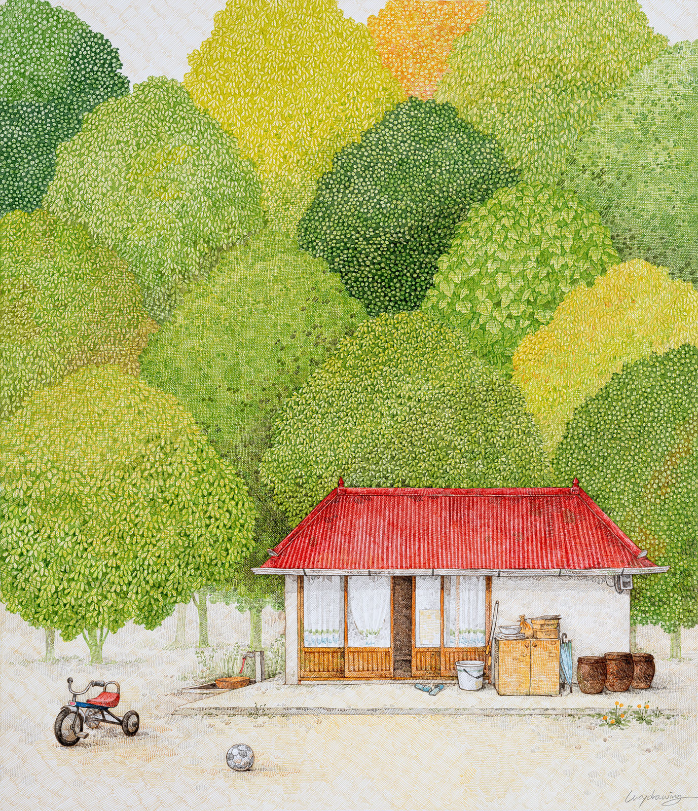 루시드로잉, 푸른 여름날, 2025