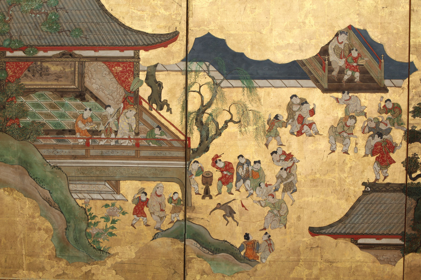 Kano School, Chinese Children Playing Games, 17th century