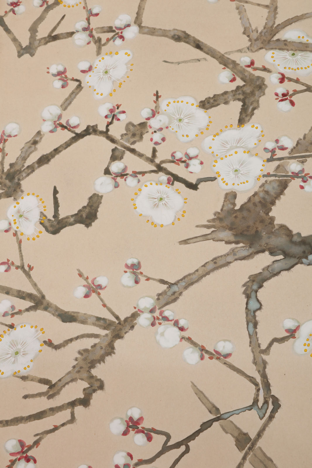Shirayama Shunpō, Blooming Plum Trees and Birds, ca 1915