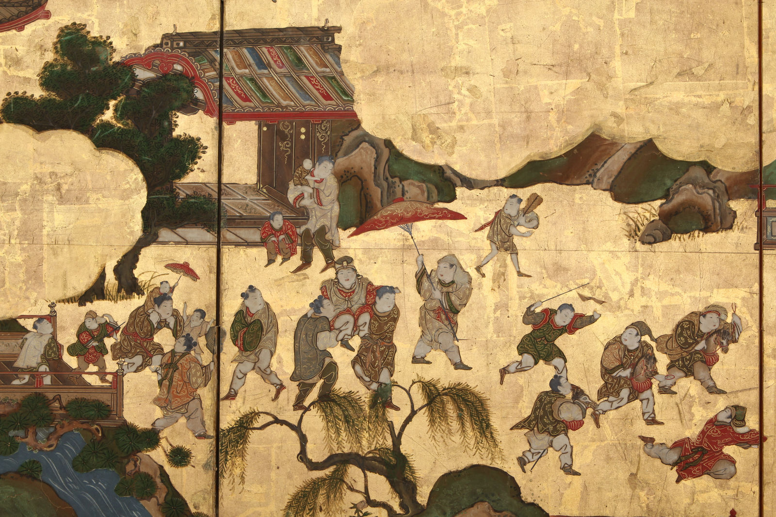Kano School, Chinese Children Playing Games, 17th century