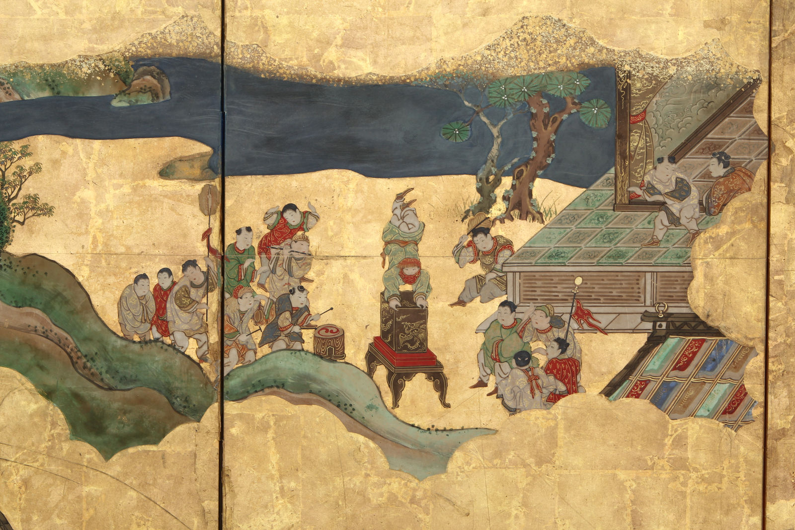 Kano School, Chinese Children Playing Games, 17th century
