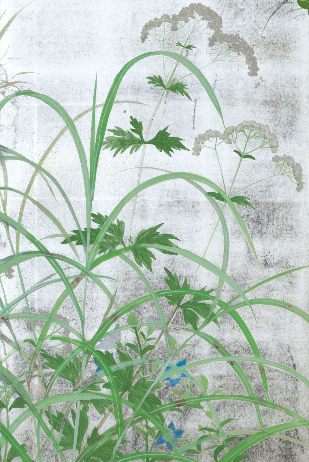 Kono Yoshimine, Young Girl by Autumn Plants, 1930s