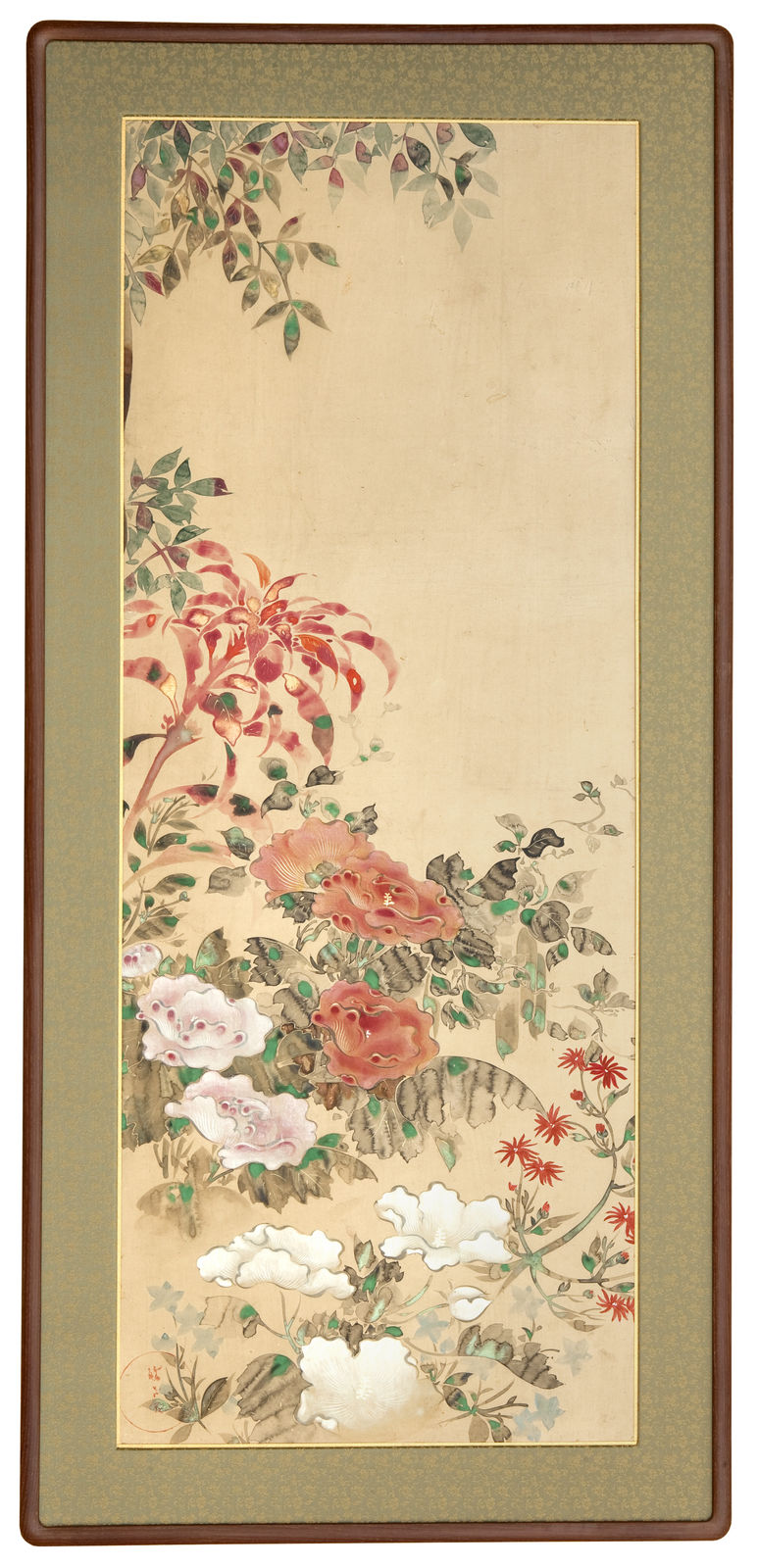 Rinpa School, Seasonal Flowers, 19th century