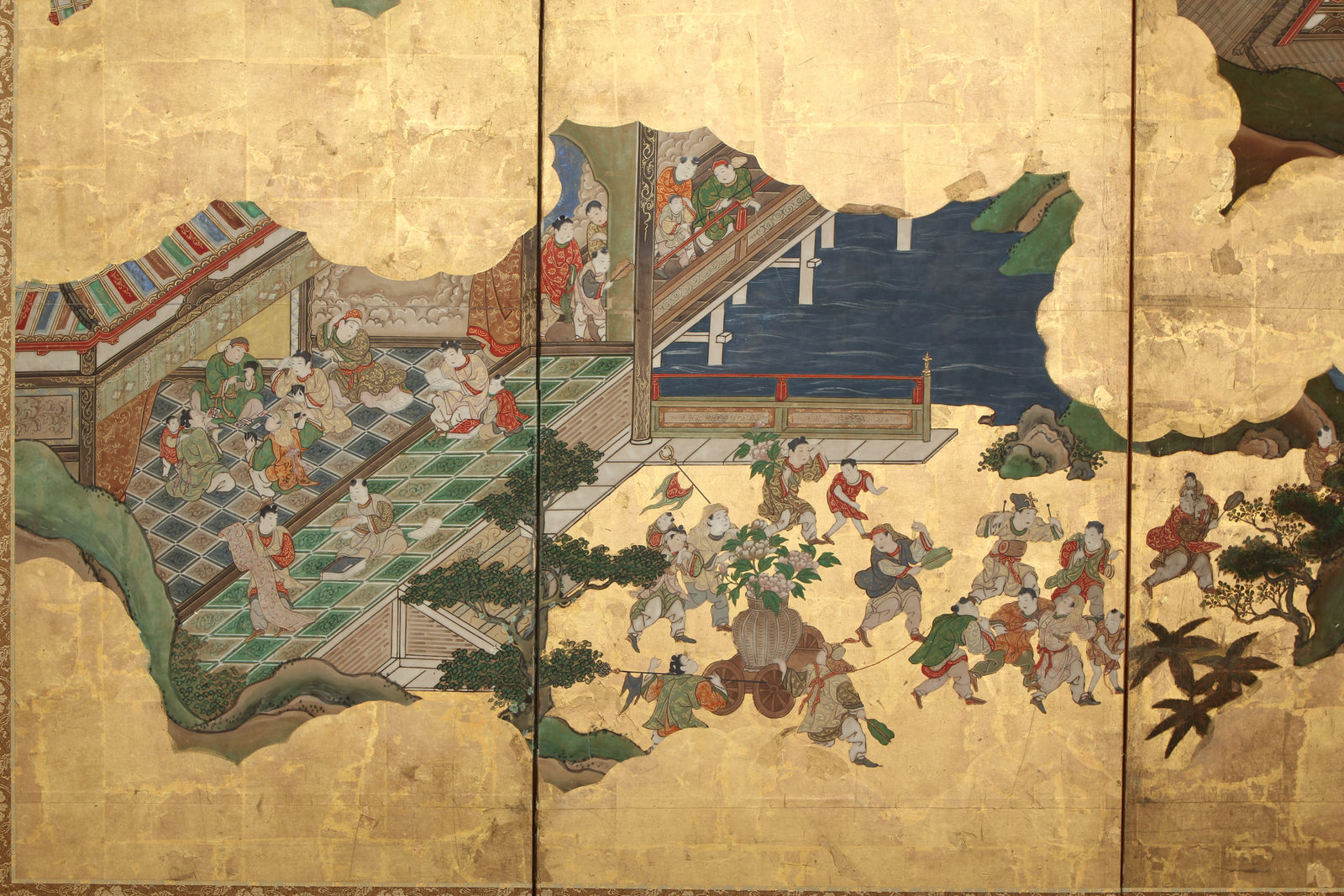 Kano School, Chinese Children Playing Games, 17th century