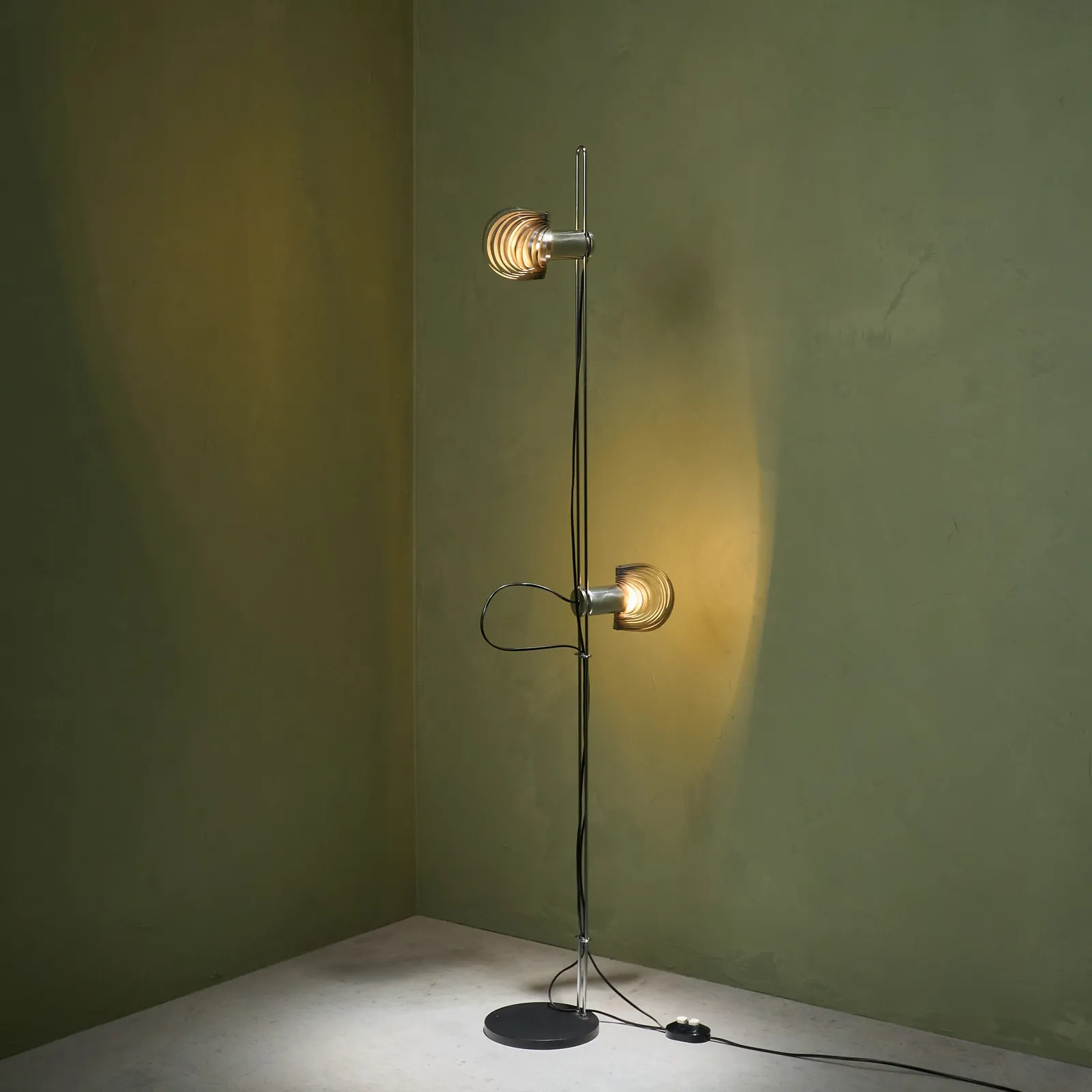 E.R. Nele, 'Visor' Floor Lamp for Temde Leuchten, Switzerland, 1960s