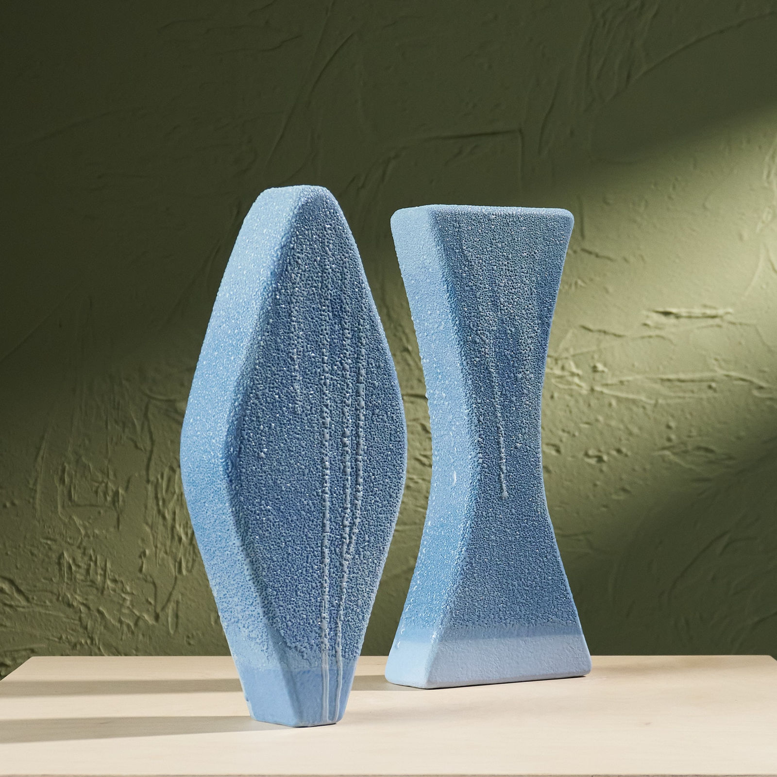 Eunsol Kim, 'Condensation' Series C3, Glazed Ceramic Sculpture in Blue, The Netherlands, 2025