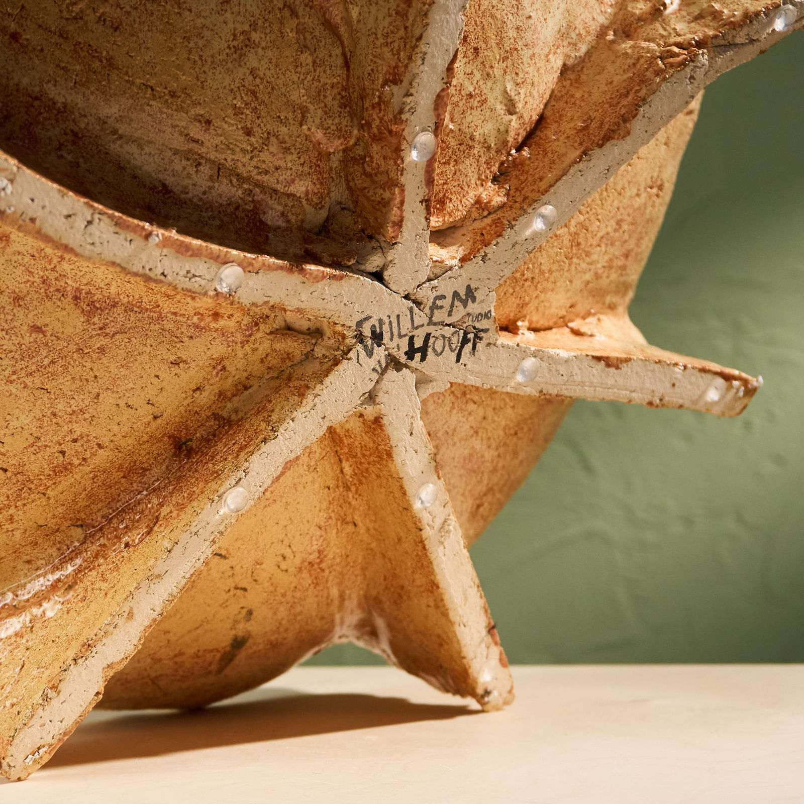 Willem van Hooff, Ripped Ceramic Bowl Glazed Earthenware, The Netherlands, 2020s