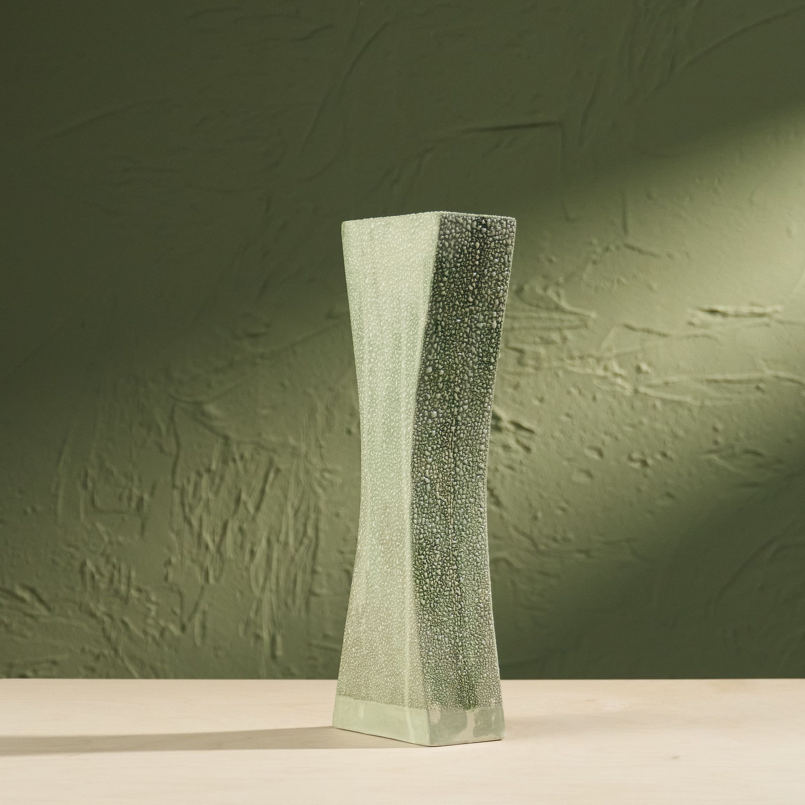Eunsol Kim, 'Condensation' Series C5, Glazed Ceramic Sculpture in Green, The Netherlands, 2025