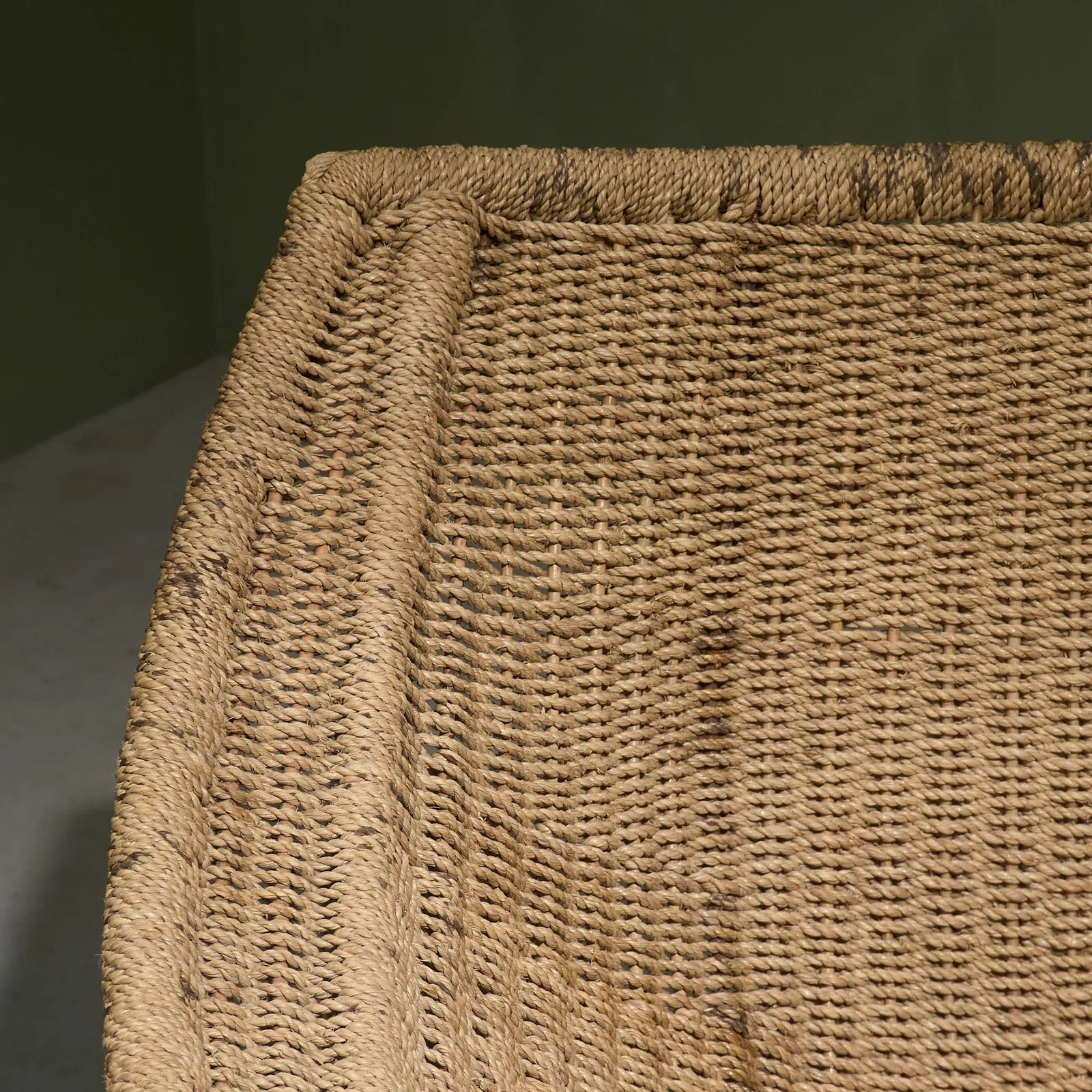 Cantilever Tubular Lounge Chair with Sisal Webbing, The Netherlands, circa 1950s