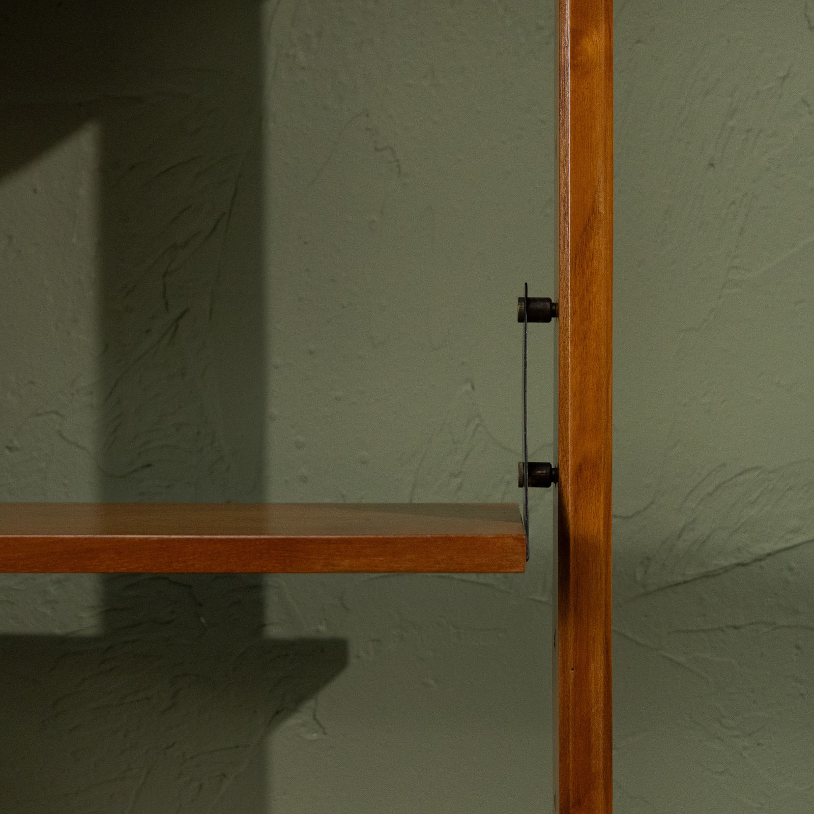 Large Modular Wall Unit in Teak and Brass, Italy, 1960s