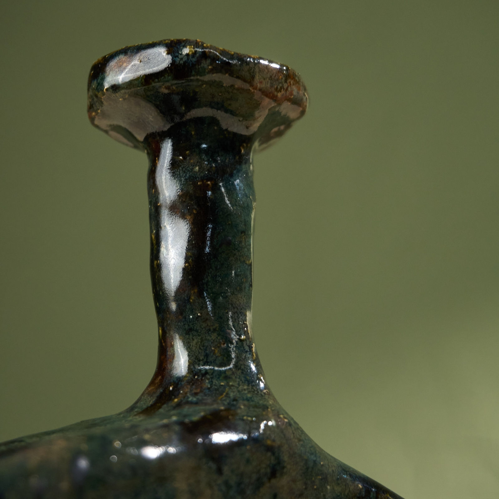 Willem van Hooff, Set of Four Tiny & Small Core Vessels, Glazed Earthenware, The Netherlands, 2020s