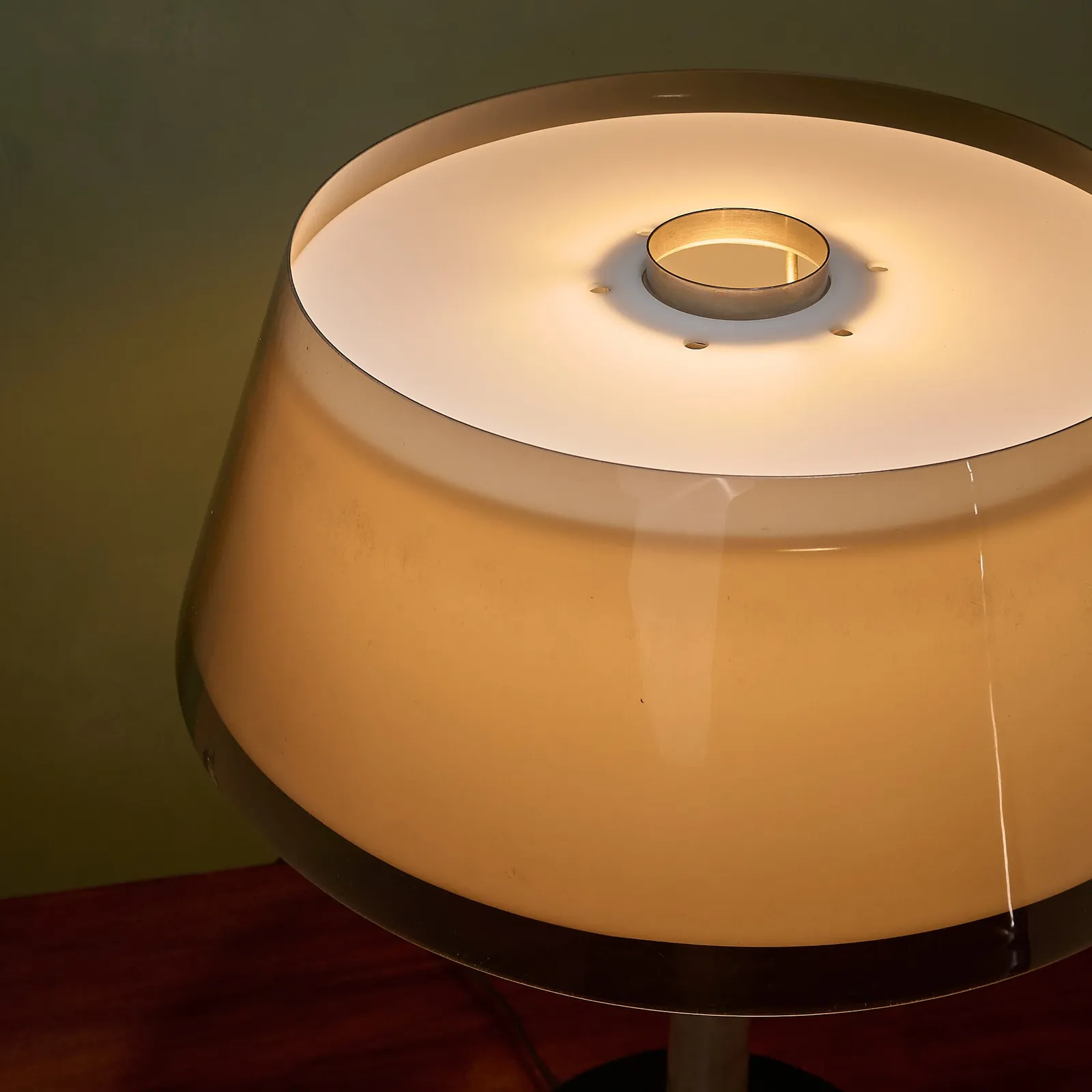 Yki Nummi, Tuomas Desk Lamp with Brown Shade, Finland, 1950s