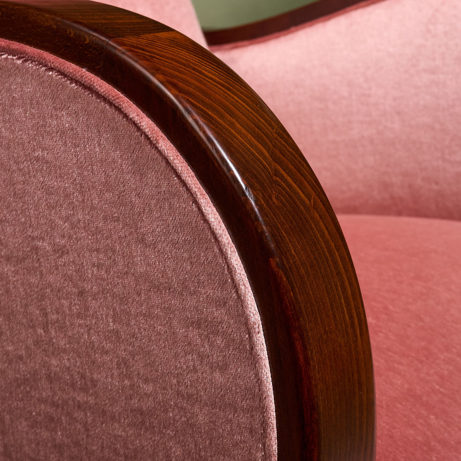 Art Deco Reclining Lounge Chair in 'Poudre' Pink Mohair, France, 1930s