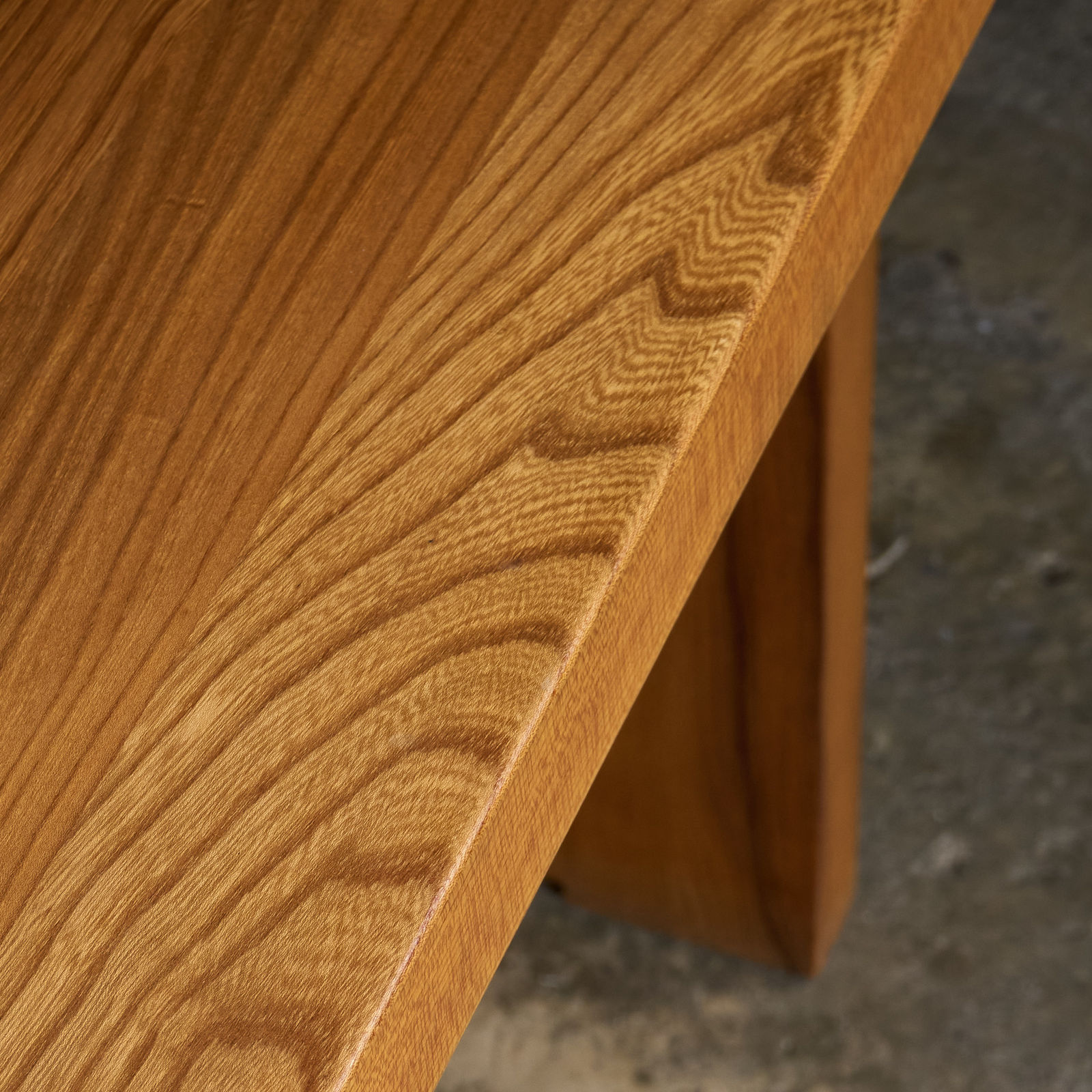 Pierre Chapo, Early Writing Desk Model 'B19' with Return in Solid Elm, France, 1970s/1980s