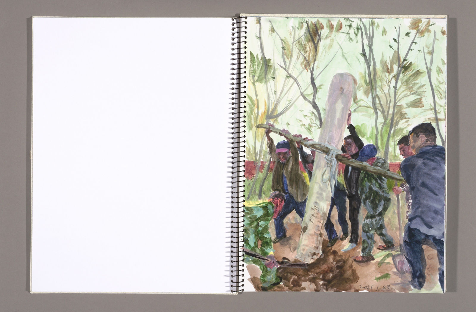 劉小東 LIU Xiaodong, 黑土坑樂章 Heitukeng Movement, 2021