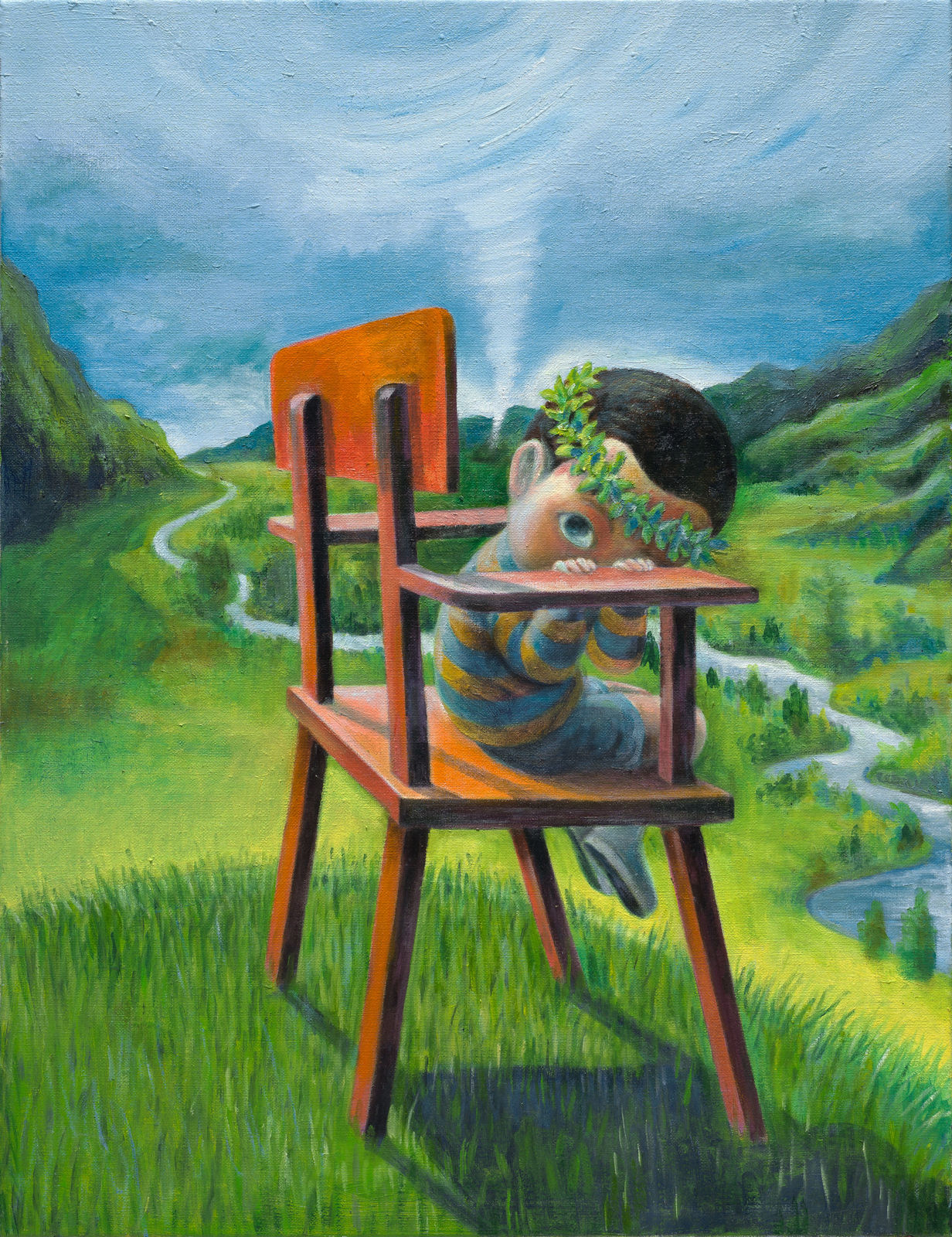 幾米 Jimmy Liao, 神遊的課桌椅 Daydream in the Classroom, 2022