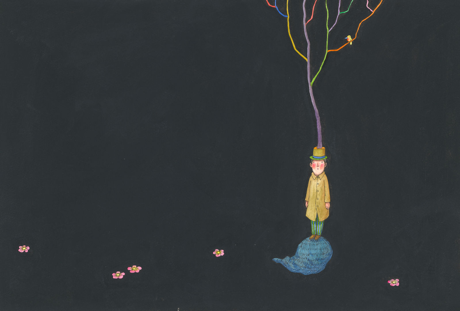 幾米 Jimmy Liao, 吞種子的人 A Man Who Swallowed a Seed, 未紀年 n.d.