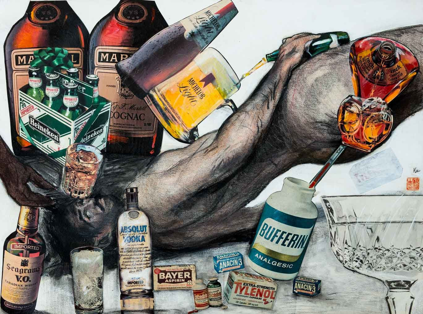 顧福生 Fu-Sheng KU, 貪飲 Boozing, 1982