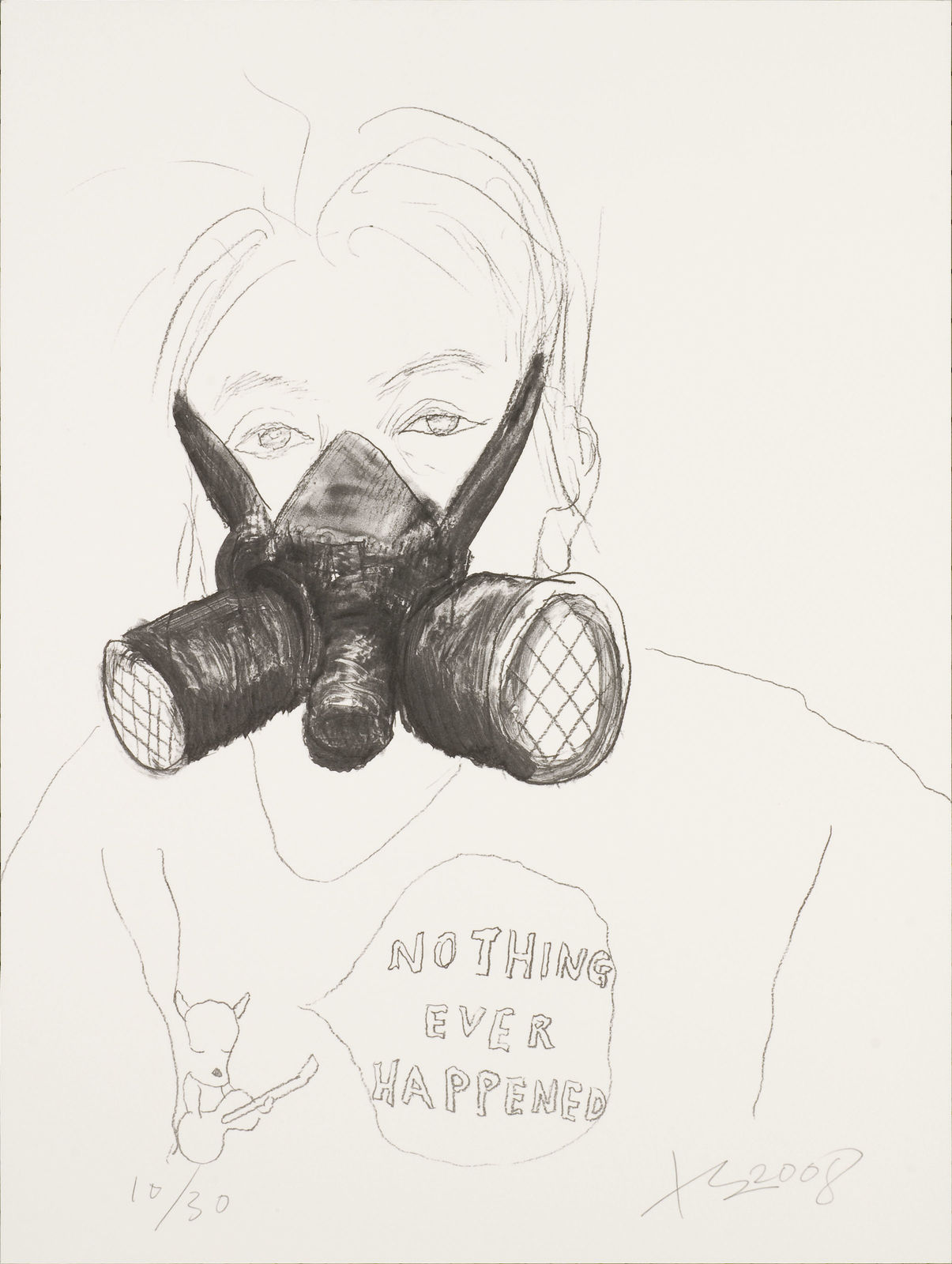 劉小東 LIU Xiaodong, 劉虹有面具 Liu Hong with Mask, 2008