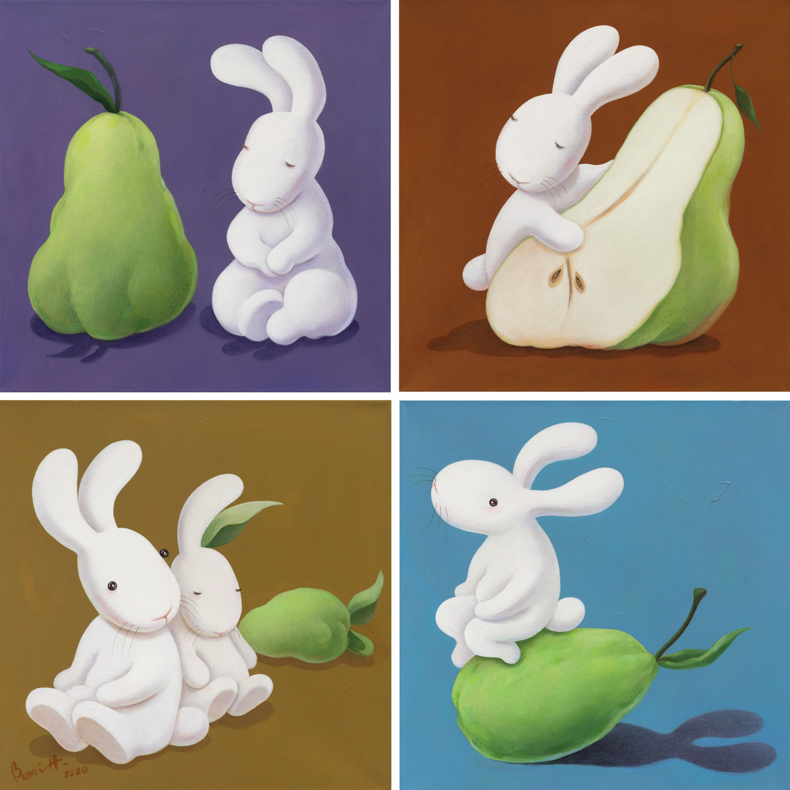 黃本蕊 Benrei HUANG, 梨的聯想 Pear variation: twins, half & half, triplets, just me and you and our shadow, 2020