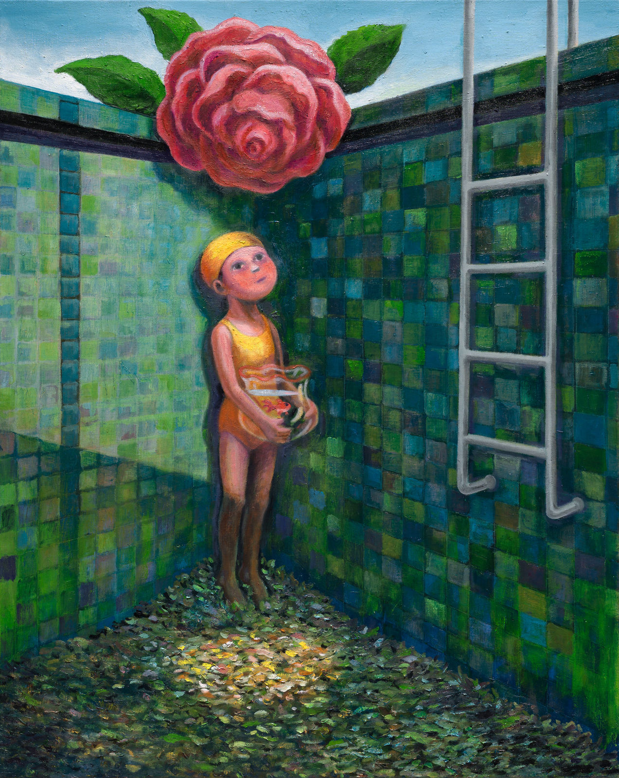 幾米 Jimmy Liao, 我和雨下了一場花 A Flower Descends from the Sky, 2023