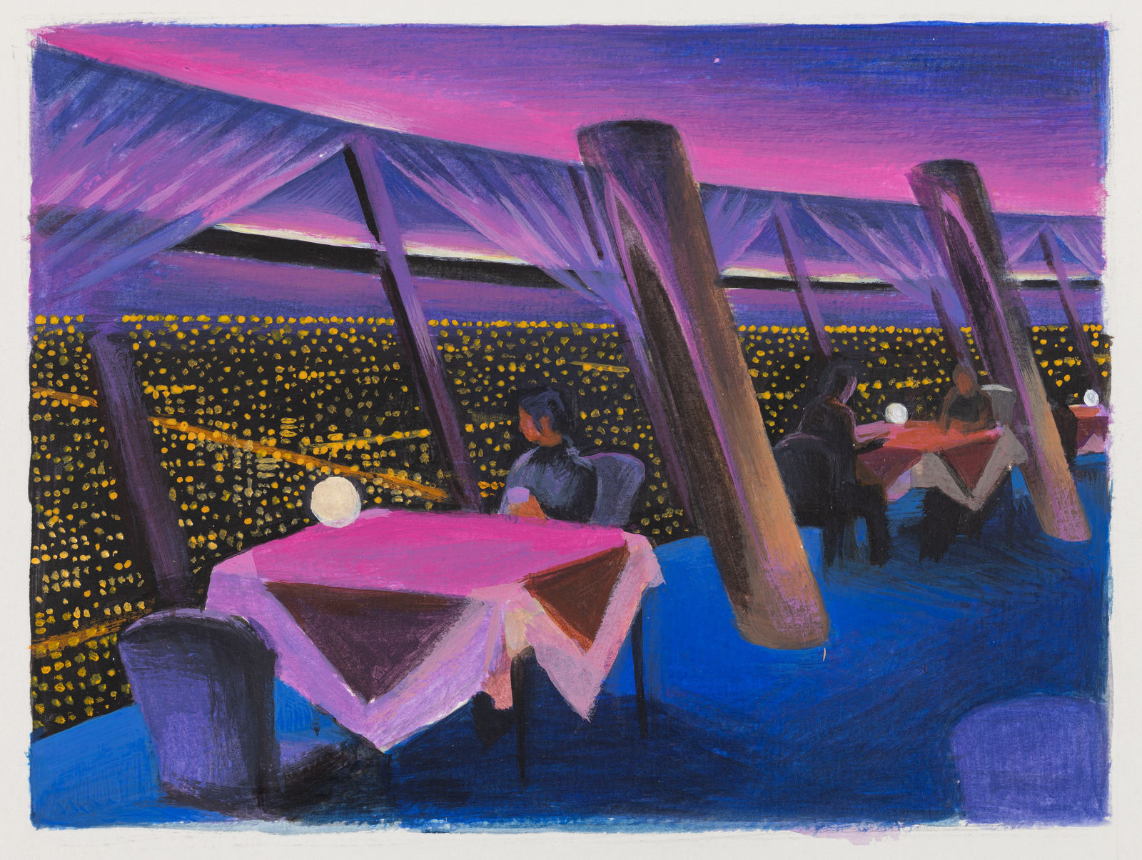 张安 ZHANG An, 空中餐厅(草图之二) Revolving Restaurant (drawing 2), 2021